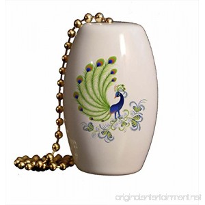 Fancy Peacock Porcelain Fan/Light Pull - B00B6YJKI2