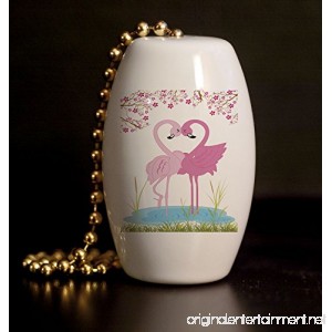 Flamingo Love Porcelain Fan / Light Pull - B00LF8HAOA