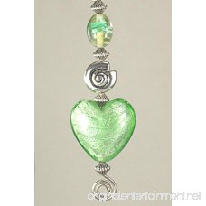 Light Green Modern Art Glass Heart and Swirl Ceiling Fan Pull Chain - B010H72HJW