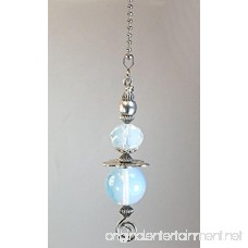 Luminous Opal Smooth Moonstone Glass and Metal Disk Flower Light or Ceiling Fan Pull Chain - B00XRRAQN4