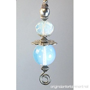 Luminous Opal Smooth Moonstone Glass and Metal Disk Flower Light or Ceiling Fan Pull Chain - B00XRRAQN4