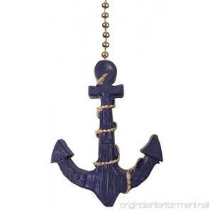 Nautical Anchor w/Rope Ceiling Fan Pull Light Chain Ornament (Blue) - B07BK5X2KH
