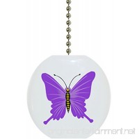 Purple Butterfly Solid CERAMIC Fan Pull - B00A3IWGVK