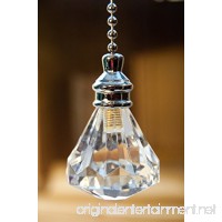 Set of 2 Crystal Clear Diamond Ceiling Fan Part Pull Chains - B004UOH7XK