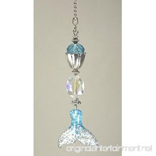 Turquoise Faceted Glass and Glittery Mermaid Tail Ceiling Fan Pull Chain - B07D1BNPTD