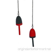 WeeZ Industries - SET OF TWO - Wooden nautical float boat water Buoy Ceiling Fan Pull light chain extender (red & green) - B01M667HRD