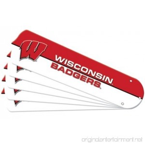 Ceiling Fan Designers 52 Ceiling Fan Blade Set New NCAA Wisconsin Badgers - B00K0M93RY