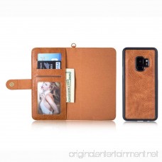 Galaxy S8 Plus Wallet Case [Detachable Wallet] [2 in 1] Magnetic Wallet Case with Card Slots for Samsung S8 Plus (Light brown) - B07DHJQMYM