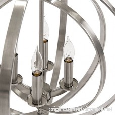 Best Choice Products 18 4-Light Sphere Pendant Chandelier Lighting Fixture (Brushed Nickel) - B0772Z68XK