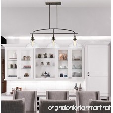 CLAXY Ecopower kitchen Linear island Pendant Lighting Vintage Lamp Chandelier -3 Lights - B00RSWI6BI