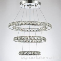 Dixun Modern Crystal Chandeliers LED Chandelier Pendant Lights Chandelier Rings Pendant Light 20/30/40cm(8/12/16 inches)(Cool White 20/30/40) - B077L1T9F3