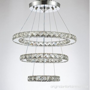 Dixun Modern Crystal Chandeliers LED Chandelier Pendant Lights Chandelier Rings Pendant Light 20/30/40cm(8/12/16 inches)(Cool White 20/30/40) - B077L1T9F3