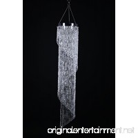 FlavorThings Faux Crystal Sparkling Iridescent Beaded  Spiral Chandelier 4 Feet Long - B076GXNR5G