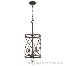 Kira Home Eleanor 13 3-Light Foyer Light Chandelier + Metal Shade Oil-Rubbed Bronze Finish (Contains Minimal Blemishes/Inconsistencies) - B075THNKBM