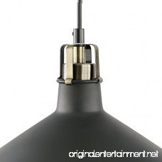 Light Society Banbury Pendant Light Matte Black Shade with Brushed Brass Finish Modern Industrial Farmhouse Lighting Fixture (LS-C167-BLK) - B079XTLG59