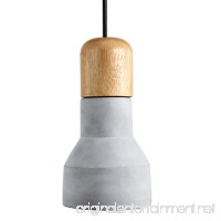 Light Society Rochester Mini Pendant Light  Natural Wood with Gray Concrete Shade  Vintage Modern Industrial Farmhouse Lighting Fixture (LS-C133-GRY) - B01LX8QJJ3
