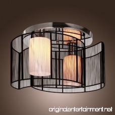 LightInTheBox Black Semi Flush Mount with 2 Lights Mini Style Chandeliers Modern Ceiling Light Fixture for Hallway Dining Room Living Room - B008710JQE