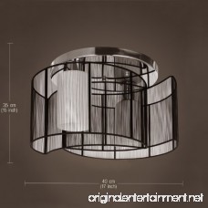 LightInTheBox Black Semi Flush Mount with 2 Lights Mini Style Chandeliers Modern Ceiling Light Fixture for Hallway Dining Room Living Room - B008710JQE