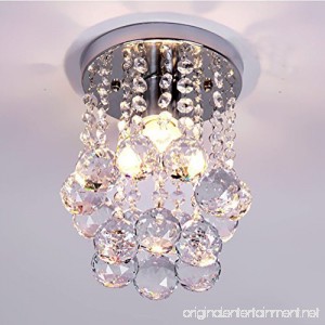 Mini Style 1-light Flush Mount Crystal Chandelier Ceiling Light for Bedroom(Diameter 7.87) - B01LXRV5Q9