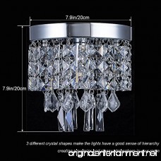 Mini Style Crystal Chandelier 1 Light Modern Flush Mount Ceiling Light W7.9 X H7.9 Chandelier Lighting Fixture for Banquet Hall Kitchen Hallway Bar Dining Room Bedroom - B0772DG98T