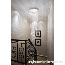 Modern Contemporary Swirl Chandelier Rain Drop With All Crystal Balls for Foyer Dining Room Kitchen D20'' X H61'' Of CYSTOP - B00NGCAHNY