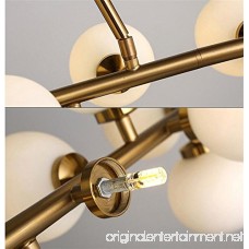Modern Modo 16 Round Glass DNA LED Chandelier Pendant Lamp Ceiling lamp Fixture (Gold) - B0791G5YL7