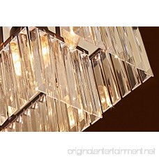 Saint Mossi Modern K9 Clear Crystal Bar Raindrop Chandelier Lighting LED Ceiling Light Fixture Pendant for Dining Room Bathroom Bedroom Livingroom 8 E12 Bulbs Required H10 X L34 X W14 - B071XSK38K