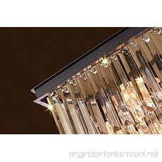 Saint Mossi Modern K9 Clear Crystal Bar Raindrop Chandelier Lighting LED Ceiling Light Fixture Pendant for Dining Room Bathroom Bedroom Livingroom 8 E12 Bulbs Required H10 X L34 X W14 - B071XSK38K