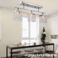 SALE! US STOCK LightInTheBox 3 Light Hanging Crystal Linear Chandelier with Solid Metal Fixture Modern Flush Mount Ceiling Light Fixture for Entry Dining Room Bedroom - B00FZMT536