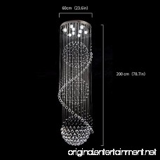 Sefinn Four 9 Light Height 79 inch Diameter 24 inch Crystal High Ceiling Chandelier Modern - B0791H8SBS