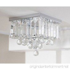 Siljoy Crystal Chandelier Lighting Modern Raindrop Ceiling Lighting W10 x H9 - B01LWXBBOC