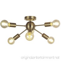 Sputnik Chandelier Lighting 6 Lights Brass Modern Ceiling Light Gold Mid Century Pendant Lighting by VINLUZ - B078PCN1M6