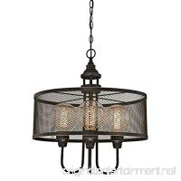 Westinghouse 6332900 Walter Four-Light Indoor Chandelier  Oil Rubbed Bronze Finish with Highlights and Mesh Shade - B073R3SX9N