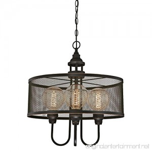 Westinghouse 6332900 Walter Four-Light Indoor Chandelier Oil Rubbed Bronze Finish with Highlights and Mesh Shade - B073R3SX9N