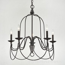 YOBO Lighting 5-Light Industrial Candle Chandelier Oil Rubbed Bronze - B01MAUSJF3