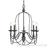 YOBO Lighting 5-Light Industrial Candle Chandelier  Oil Rubbed Bronze - B01MAUSJF3