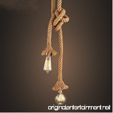 Borang Borang 1m 2 Head Vintage Thick Hemp Rope Industrial Ceiling Light Pendant E27 Base Lamp Cord - B01N3OTFJF