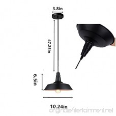 Fadimikoo Industrial Pendant Lighting E26 E27 Base Vintage Metal Hanging Light Edison Simplicity Lamp Fixturem 2 Pack - B079876KHP