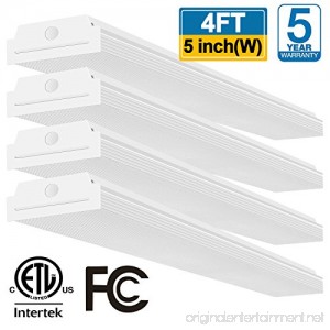FaithSail 4FT LED Wraparound 40W Wrap Light 4400lm 4000K Neutral White 4 Foot LED Shop Lights for Garage 4' LED Light Fixtures Ceiling Mount Office Lights Fluorescent Tube Replacement 4 Pack - B07C7HYVR1