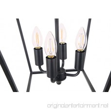 Homenovo Lighting Marden 4-Light Chandelier Industrial Style Lighting for Entryway Hallway and Dining Room - Matte Black Finish - B07BRYB7YY