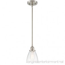 Kira Home Porter 8 Stem-Hung Industrial Pendant Light + Mini Glass Shade Brushed Nickel Finish - B0761XD4C6