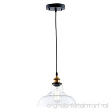 Light Society Classon Edison Pendant Light Clear Glass Shade with Brushed Bronze Finish Vintage Modern Industrial Lighting Fixture (LS-C171) - B01M0VI6PD