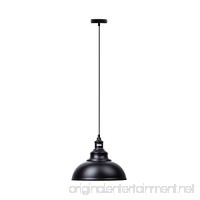Lightess Industrial Pendant Light Vintage Black Hanging Lights Metal Edison Ceiling Mount Fixture Lighting - B01CU4SNE8