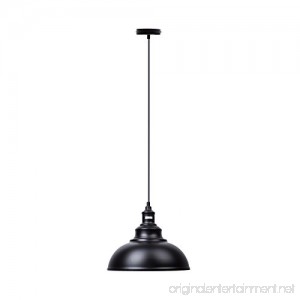 Lightess Industrial Pendant Light Vintage Black Hanging Lights Metal Edison Ceiling Mount Fixture Lighting - B01CU4SNE8
