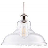 Lucera LED Contemporary Kitchen Pendant Light - Brushed Nickel Hanging Fixture - Linea di Liara LL-P431-LED-BN - B074PWY5XK