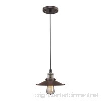 MICSIU Vintage Ceiling Light Fixture Antique Industrial Pendant Lighting with Edison Bulb 60W for Home  Kitchen  Bar  Cafe  Restaurant  Barn. Oil Rubbed Bronze  Metal Shade. - B0761QD5LB