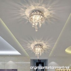 Mini Style 3-Light Chrome Finish Crystal Chandelier Pendent Light for Hallway Bedroom Kitchen Kids Room 3x1W LED Bulb Included - B01L12JU5Q