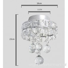 Mini Style 3-Light Chrome Finish Crystal Chandelier Pendent Light for Hallway Bedroom Kitchen Kids Room 3x1W LED Bulb Included - B01L12JU5Q