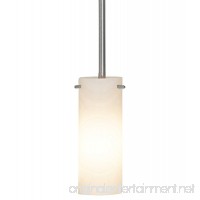 NEW Simple Modern Frosted Glass Pendant Light Brushed Finish | Contemporary Sleek Cylinder Design | Frosted Fixture - B01M4NW6QU