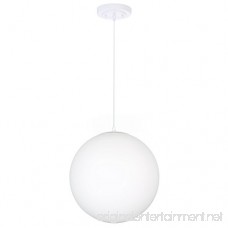 Revel/Kira Home Ceres Large 14 Modern 1-Light Glass Globe Pendant Light White Finish - B07122B1R2